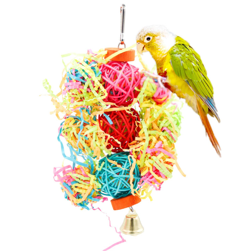 Bac-kitchen Parrot cage Toys Bird Swing Toys Parrot Shredder Toy Shred Foraging Hanging Cage Toy Wood Beads Bells Wooden Hammock Hanging Toys for Budgie Lovebirds Conures Parakeet 5 Pack - PawsPlanet Australia