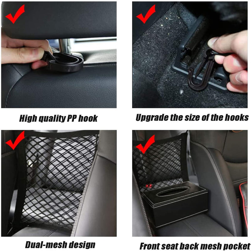 DYKESON Dog Car Net Barrier Pet Barrier with Auto Safety Mesh Organizer Baby Stretchable Storage Bag Universal for Cars, SUVs -Easy Install, Car Divider for Driving Safely with Children & Pets - PawsPlanet Australia