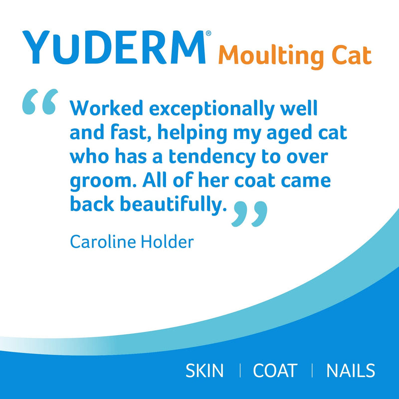 Lintbells | YuDERM Moulting Cat Formerly YuMEGA | Coat and Skin Supplement for Cats with Dry or Dull Coats, All Ages and Breeds | 50 ml Bottle - PawsPlanet Australia