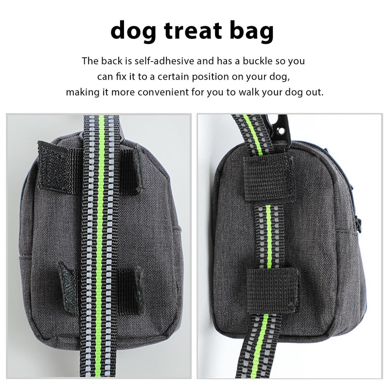 MEMOFYND 2-Piece Treat Bags for Dogs, Treat Bags for Dog Training with Integrated Poop Bag, Bags for Walking (Black, Grey) - PawsPlanet Australia