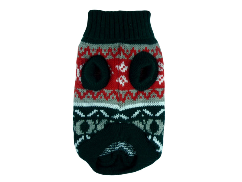Cara Mia Dogwear Green Norwegian Knit Jumper Sweater (teacup to small breed dogs) (XS) XS - PawsPlanet Australia