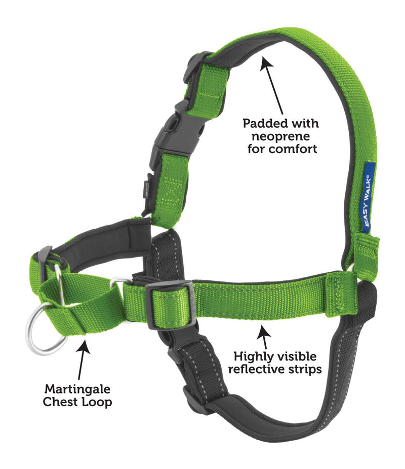 PetSafe Easy Walk Deluxe Dog Harness, No Pull Dog Harness – Perfect for Leash & Harness Training – Stops Pets from Pulling and Choking on Walks – Works with Small, Medium and Large Dogs Apple - PawsPlanet Australia