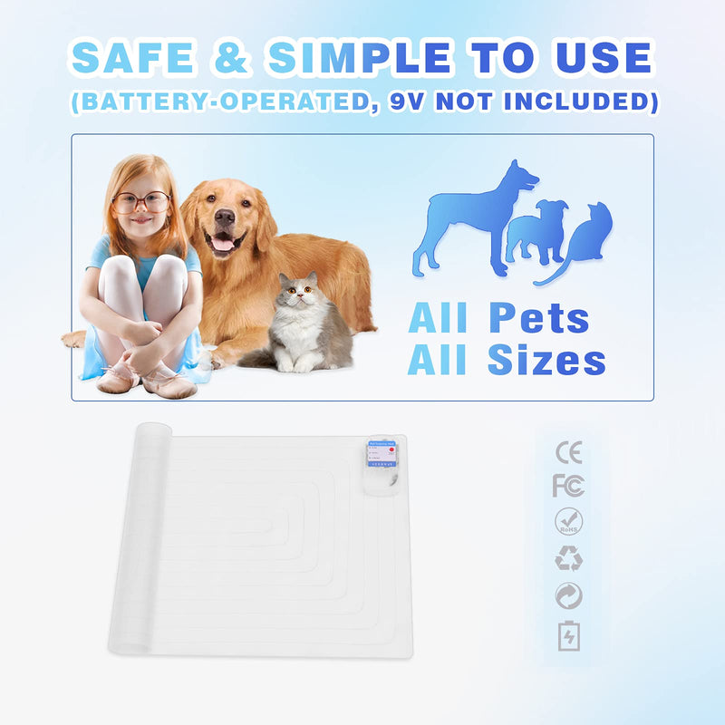 SEERWAY Scat Pet Shock Mat Indoor Upgraded, Safe Shock Training Pads for Dogs and Cats, Electric Repellent Zap Mat Keeps Pets Off Couch, Sofa, Counter, 3 Training Modes One Piece 30"x 16" - PawsPlanet Australia