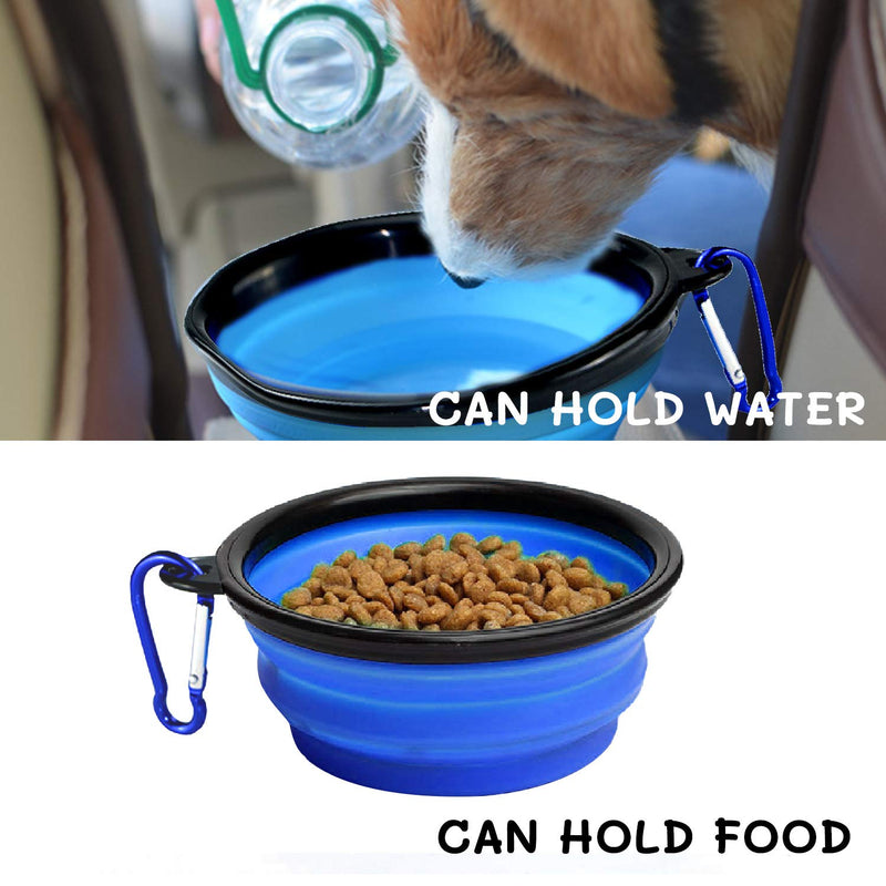 JANEMO Collapsible Dog Water Bowls，Collapsible Dog Bowls for Travel,Portable Pet Feeding Watering Dish for Walking Traveling Portable Dog Bowls,Blue - PawsPlanet Australia