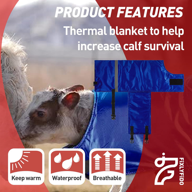 Calf Blanket - Keep Your Calves Warm and Protected with This Cozy Calf Saver Coat - Windproof and Thickened for Ultimate Belly Protection - Ideal for Cows and Goats - 1PCS 1-Pack - PawsPlanet Australia