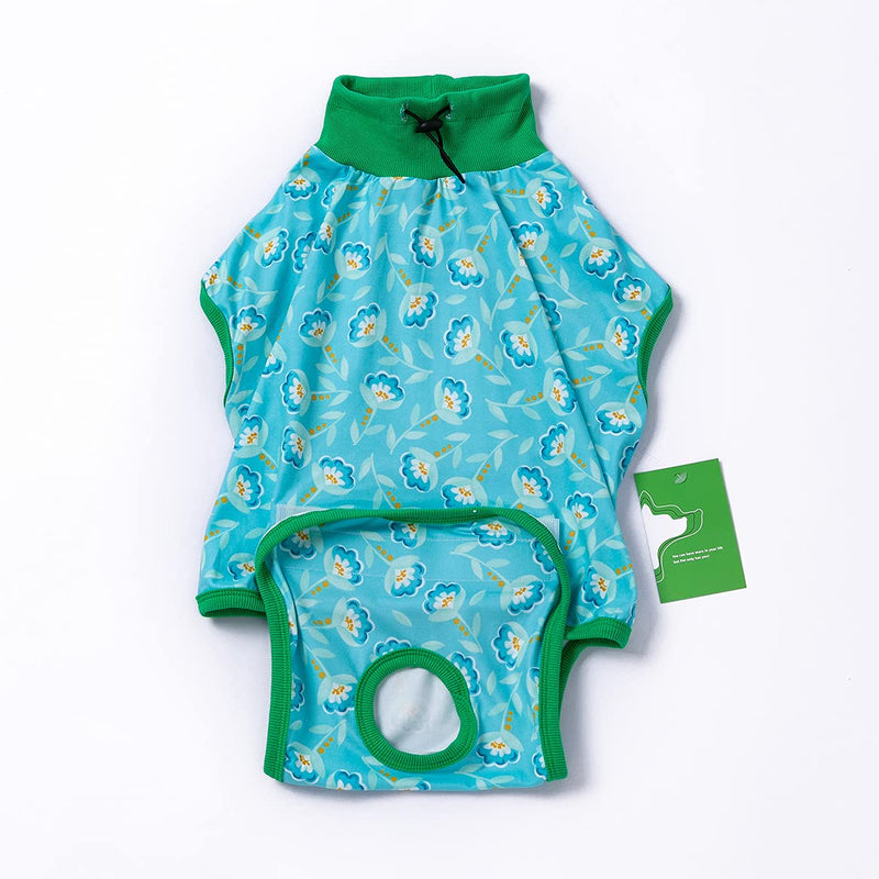 Petwarm Dog Recovery Suit, Puppy Surgery Shirt with Diaper, Cone Alternative After Sugery Soft, Easy to Put?Poo Blue XS - PawsPlanet Australia
