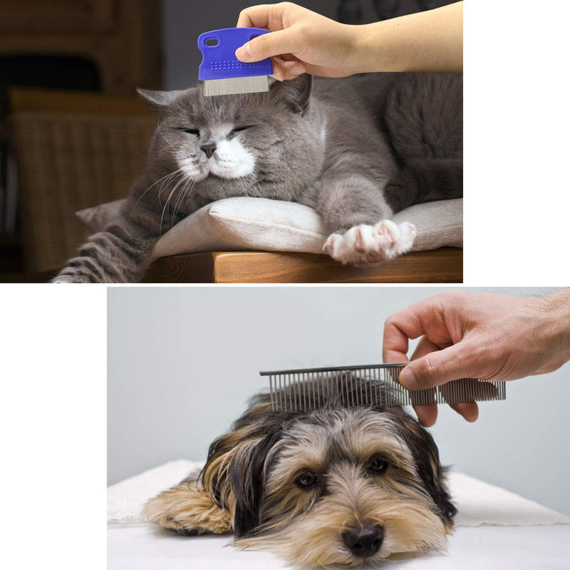 7 Pcs Pet Grooming Combs, Durable Tear Stain Remover Combs Dog Comb Can Quickly Comb the Hair - PawsPlanet Australia