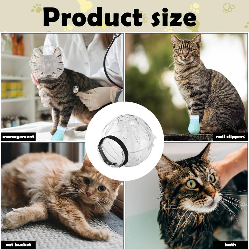 Breathable Bubble Helmet for Cats with Paw Covers, Aul Basket for Cats for Grooming Cat Grooming Mask for Kittens for Bathing Shaving and Claw Trimming Cats - PawsPlanet Australia