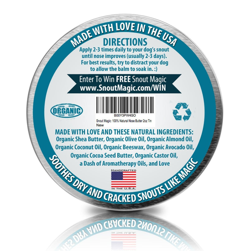 Snout Magic: Diamond Package - Premium All Natural Dog Nose Butter Moisturizer Balm to Sooth, Cure, & Heal Dry Cracked Chapped Dog Nose - Includes (2oz) & Mini Tube (.15 oz) - PawsPlanet Australia