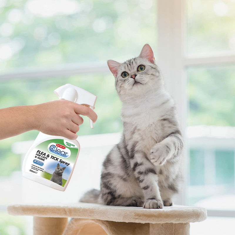 Bob Martin Clear | Flea Spray for Cats and Home | Controls Flea and Tick infestations in the Household (300 ml) - PawsPlanet Australia