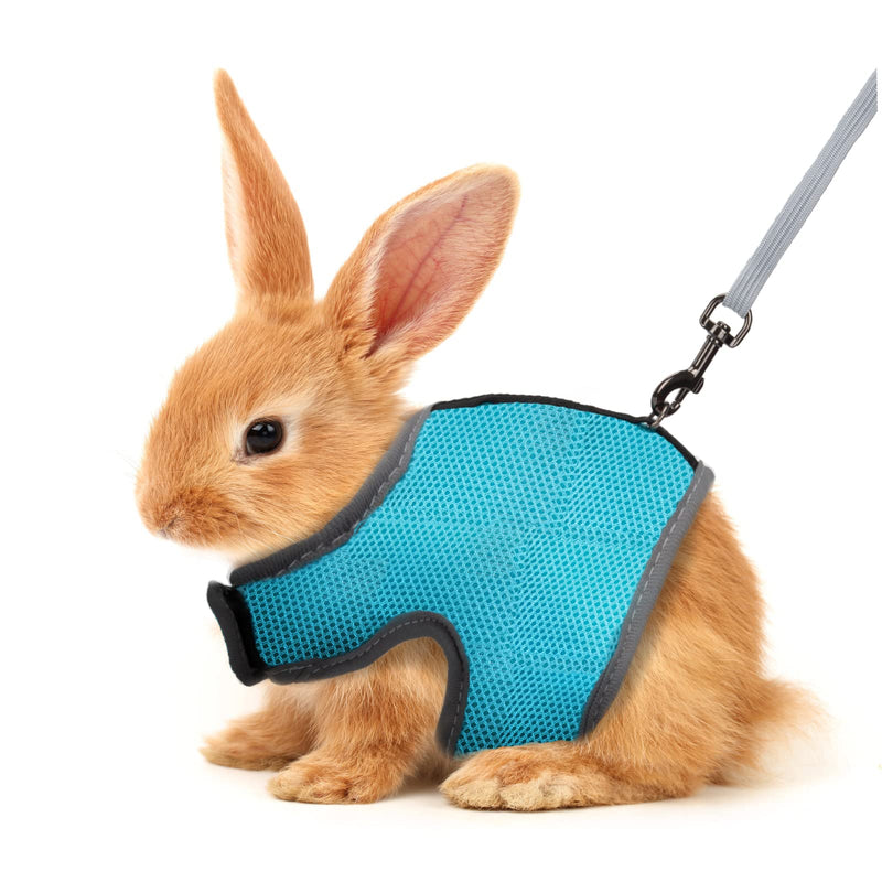 Rabbit Harness Adjustable with Leash Soft Rabbit Harness for Small Animals Hamsters Guinea Pigs Cats Belly: 28-37cm Neck: 18-27 cm - PawsPlanet Australia