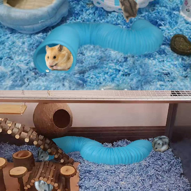 kathson Small Animal Fun Tunnel Pets Tube Toy with Hamster Chew Play Toys for Grinding Teeth Mouse Foldable Exercising Training Hideouts Tunnels for Guinea Pig, Rats, Gerbils - PawsPlanet Australia