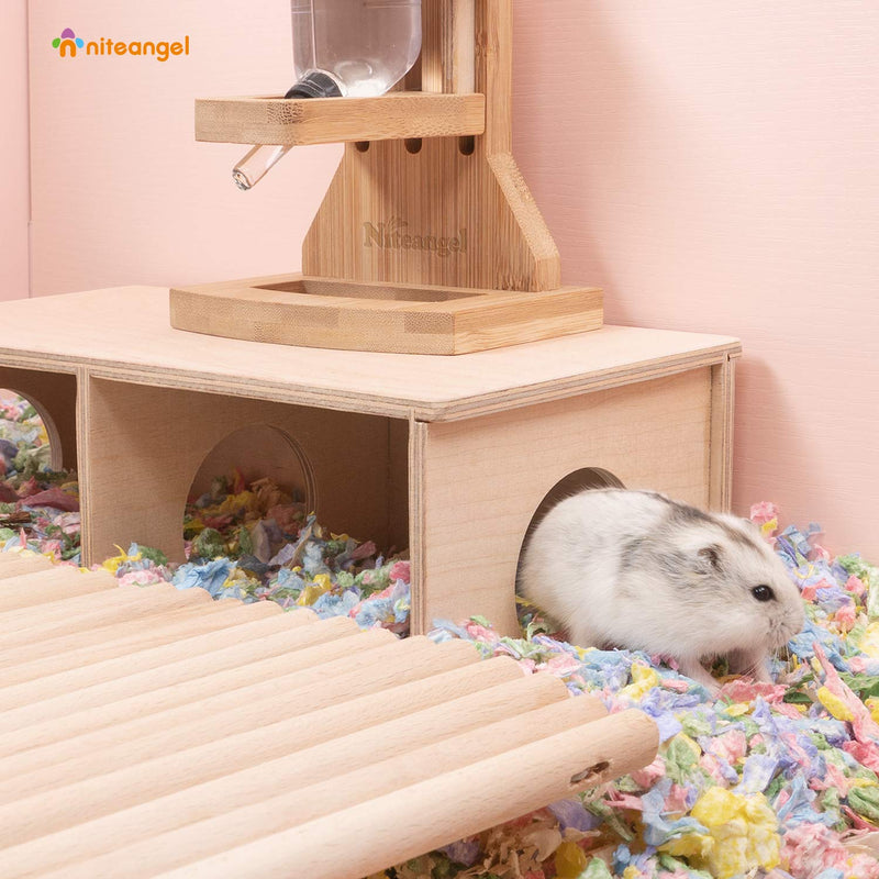 Niteangel Hamster Secret Peep Shed 2-Chamber Hideout & Tunnel Exploring Toys Small - for Dwarf Hamster - PawsPlanet Australia