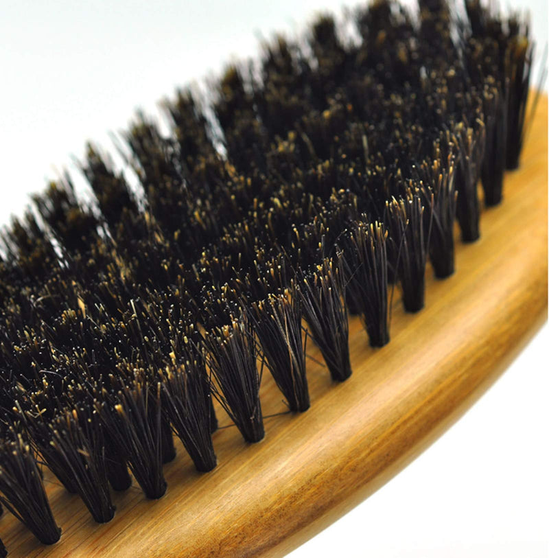 [Australia] - Patina Pet Grooming Brush,Natural Bamboo Boar Bristles Brush for Matted Short and Long Haired Dogs Cats Gentle Easy Grooming Massage 