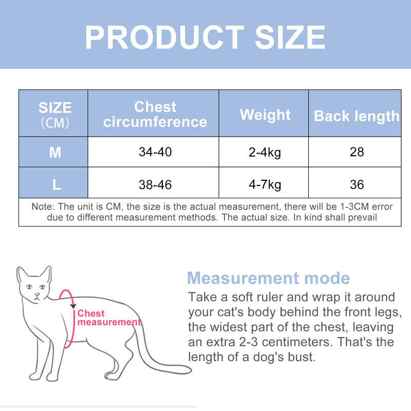 Recovery Suit Cat, Cat Bodysuit After Surgery, Cone E Collar Alternative, Pet Surgery Suits, Puppy Protective Clothing, Cat Surgical Recovery Suit for Abdominal Wounds or Skin Diseases (L, Pink) L - PawsPlanet Australia