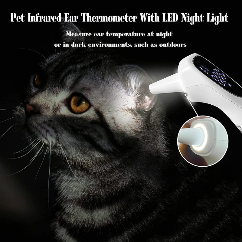 Pet Thermometer Non Contact, Ear Thermometer for Dogs or Other Animals,Vet Thermometer,Comfortable and Fast Measure pet's Temperature in 1 Second - PawsPlanet Australia