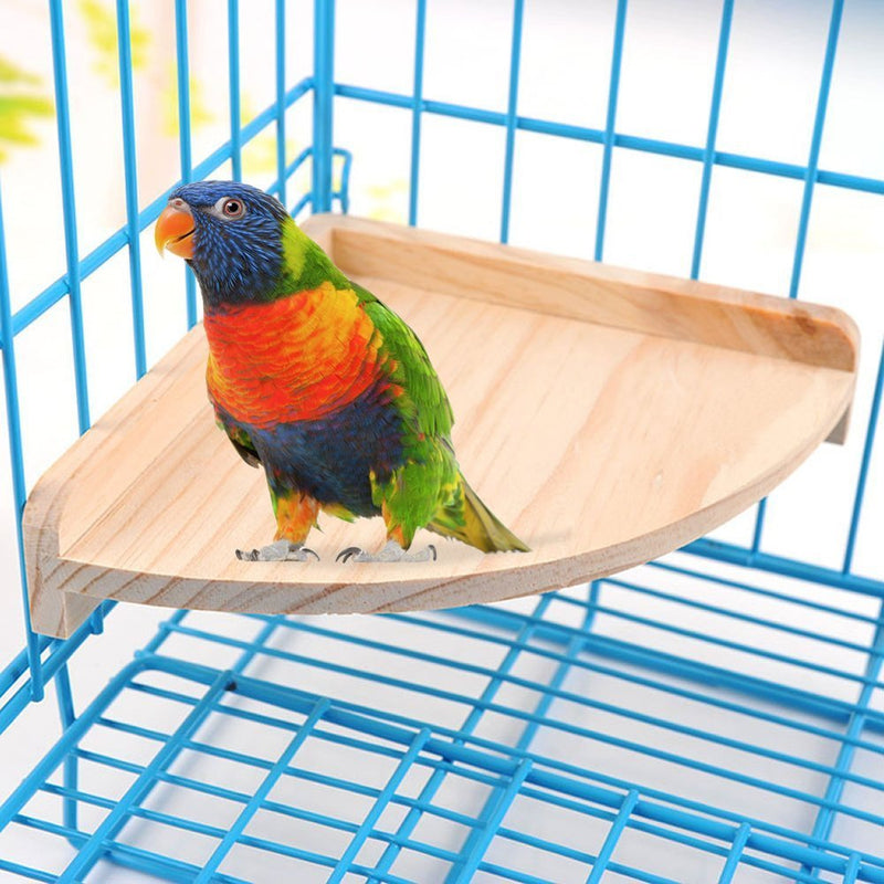 XMSSIT Bird Platform Perch Stand Wood for Small Animals Parrot Parakeet Conure Cockatiel Budgie Gerbil Rat Mouse Chinchilla Hamster Cage Accessories Exercise Toys Sector - PawsPlanet Australia