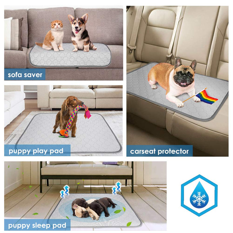 ULIGOTA Dog Cooling Mat Waterproof Cooling Pad for Crate & Kennel Machine Washable Summer Cooling Mat Water Absorption Reusable Dog Pee Pad for Pets Summer Sleeping Fits Crate of 24 Inch - PawsPlanet Australia