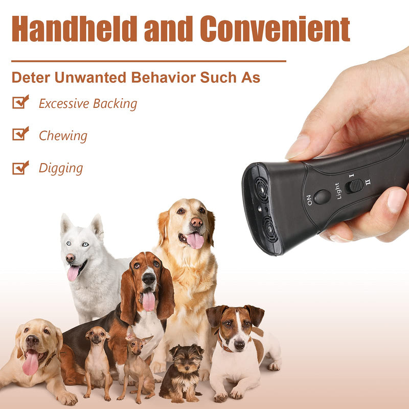 Handheld Dog Repeller Trainer Dual-Channel Dog Repeller Ultrasonic Handheld Dog Training Tool to Avoid Dog Barking Device for Dog Training and Walking - PawsPlanet Australia