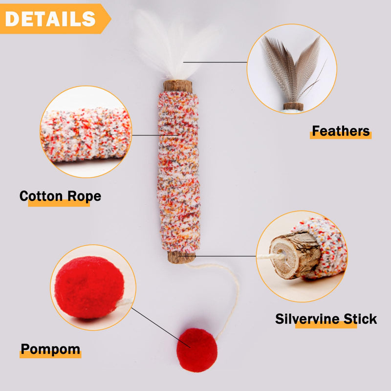 PetGens Catnip Sticks for Cats, Matatabi Stick Cat Chew Toy Matatabi Chew Sticks Cat Toy Chewing Wood Cat Catnip Sticks Catnip Sticks for Grinding Teeth Pack of 10 - PawsPlanet Australia