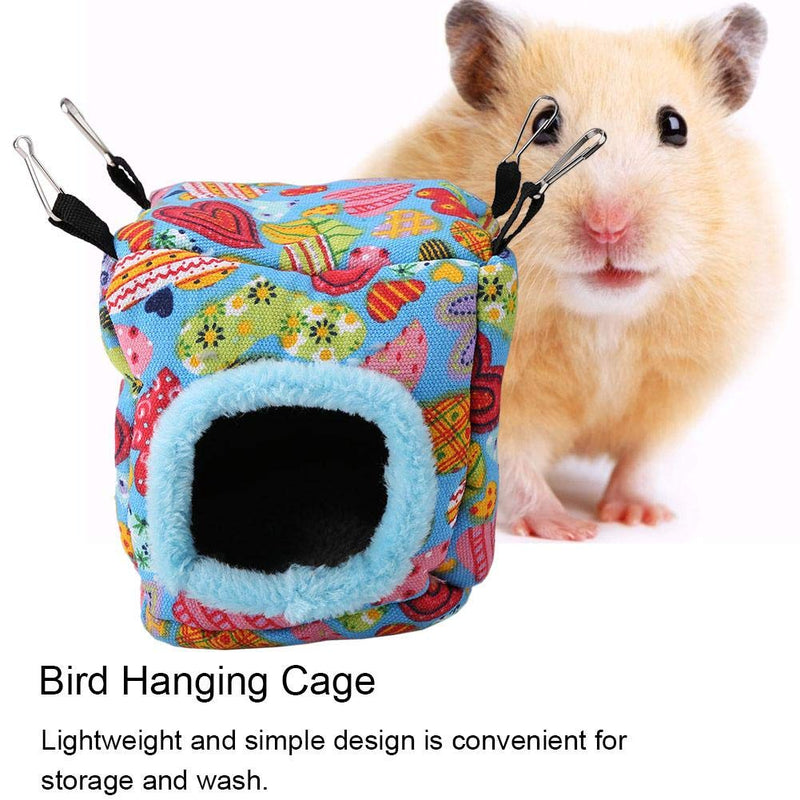 [Australia] - Sheens Parrot Warm Nest Hammock, Pet Birds Winter Cotton Cage Nest Plush Hanging Cave for Sugar Gliders Parrots Dutch Pigs Hedgehogs Chinchillas Rabbits Peach Heart XL 