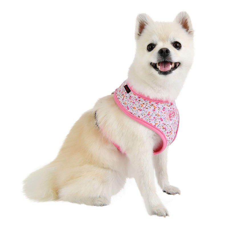 Puppia Wildflower Harness A, Pink, XL - PawsPlanet Australia