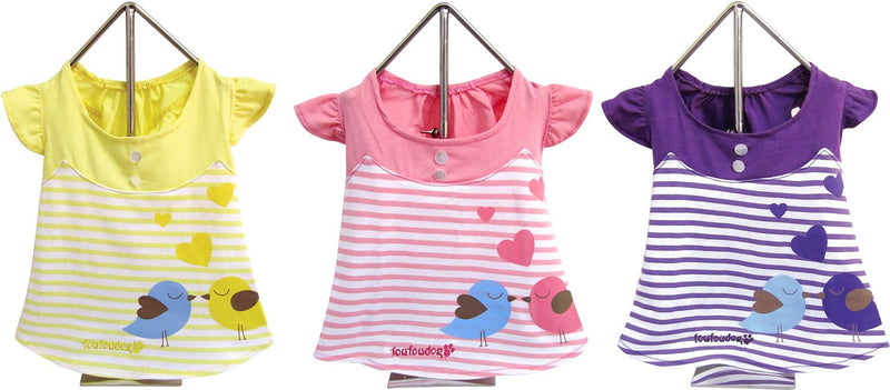 FouFou Dog Miss Lovebird Dress Yellow Xl Dog Dress - PawsPlanet Australia
