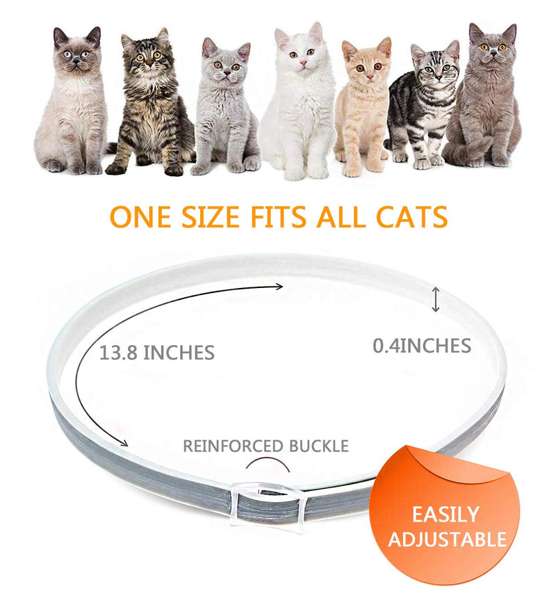 PROZADALAN Flea Collar for Cats, 100% Natural Adjustable Flea and Tick Collar for Cats, Flea Treatment for Cats, Effective Repel Lice, Fleas and Pests for Kittens, Medium-sized Cats and Large Cats 2PCS - PawsPlanet Australia