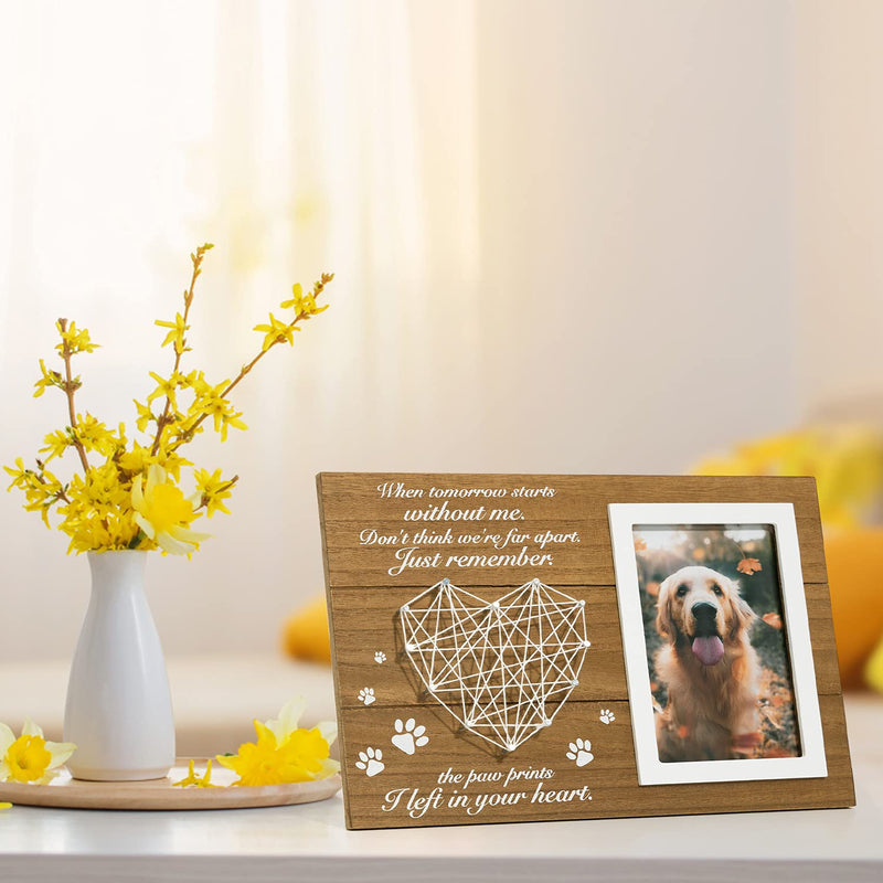 Pet Memorial Gifts, Pet Loss Memorial Frame Leave Paw Prints on our Hearts, Paw Prints Sympathy Frame Gift for Loss of Dog and Cat #01 Paw Prints Photo Frame - PawsPlanet Australia