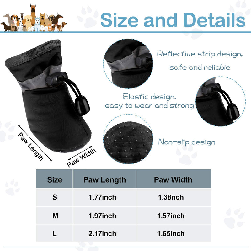 Dog Raincoat Rain Boots Set Include 1 Set Pet Raincoat and 2 Sets Waterproof Pet Boots Shoes, Hooded Four-Leg Dog Jacket Puppy Rain Poncho with Reflective Stripe for Dogs (Pink, Black, Rose Red, S) Pink, Black, Rose Red Small - PawsPlanet Australia