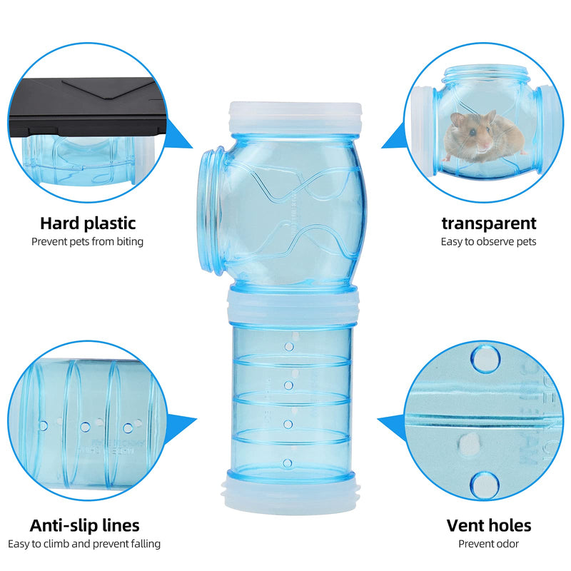 Mygeromon Hamster Tubes Tunnels Kit Transparent Pipe Connection Tunnel for Cage - PawsPlanet Australia