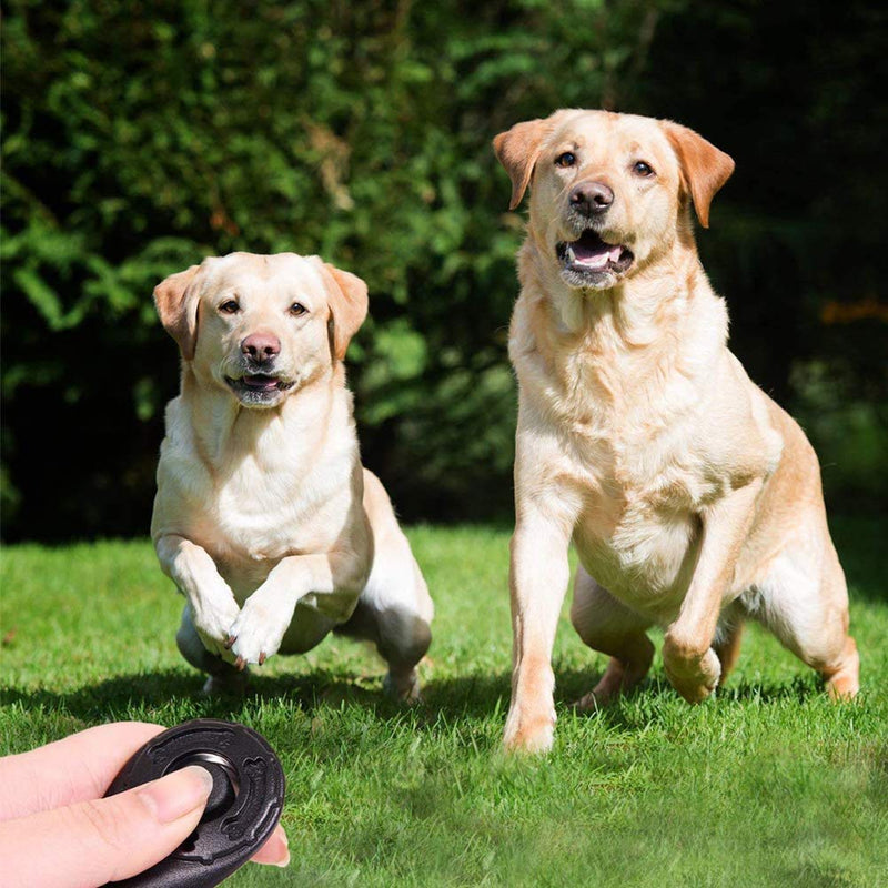 EUYUAN 4PCS Black Dog Clicker Pet Dog Training Clicker with Wrist Strap for Cat Dog etc - PawsPlanet Australia