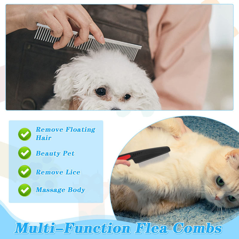 Thursday April Pack of 5 Tear Stain Remover Comb Double Sided Dog Eye Comb Brush Dog Flea Combs Pet Grooming Comb Multi-Purpose Tool for Cats Dogs Grooming Comb - PawsPlanet Australia
