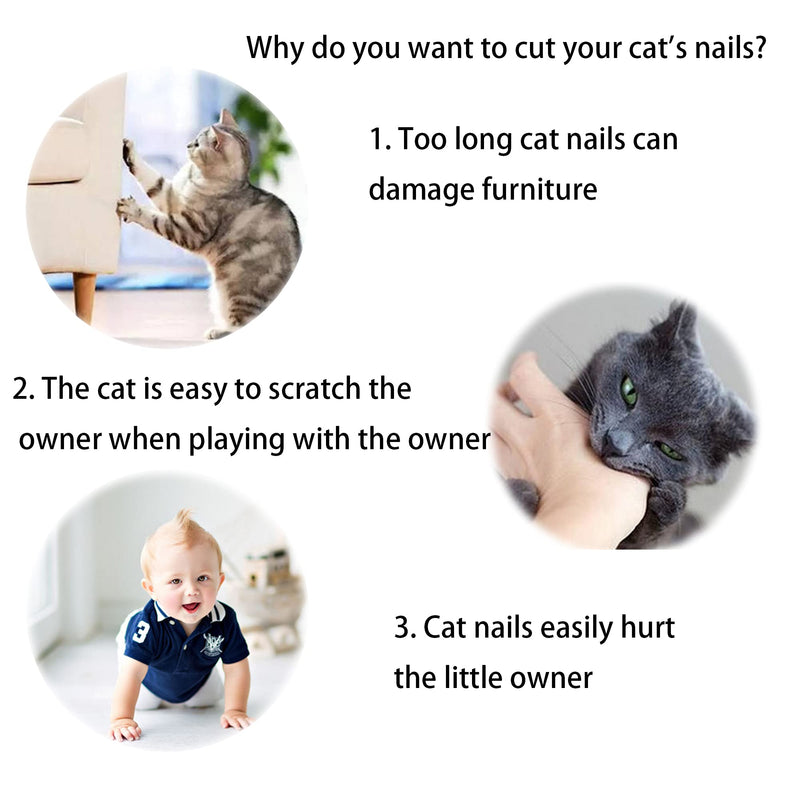 HAIBOYIBO Cat Nail Clipper with Safety Guard,Pet Nail Clipper , Nail Grooming Tool for for Cats, Dogs ,Free Nail File and Comb - PawsPlanet Australia