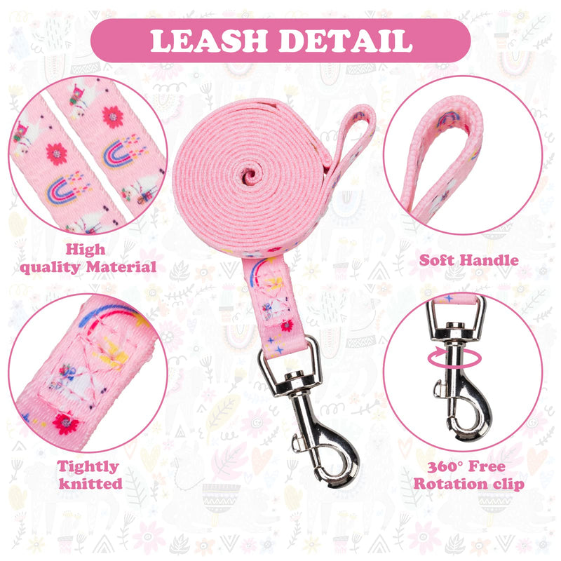 SCENEREAL Small Dog Harness Leash Set - Step in Cute Soft Adjustable Pink Puppy Harness, Breathable No Pull Mesh Dog Vest Harness for Small Medium Dogs Cat Pet - PawsPlanet Australia