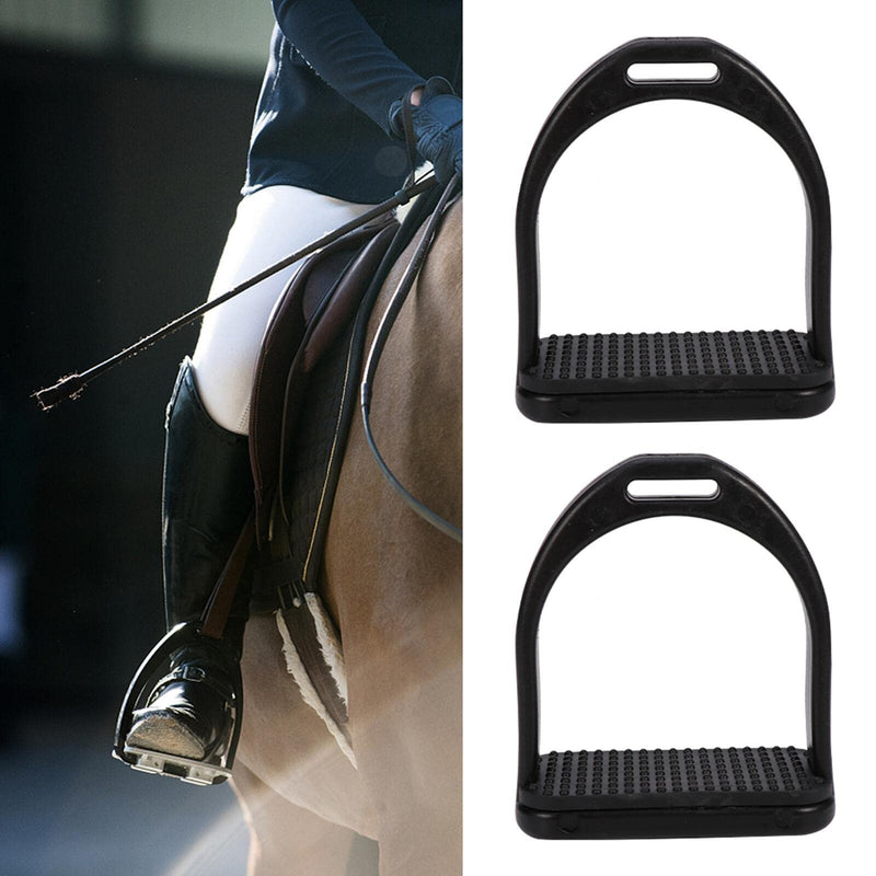 MOVKZACV Safety Stirrups,2Pcs Horse Riding Stirrups,Lightweight Wide Track Equestrian Stirrups Treads with Non-slip Rubber Pad,Equestrian Supplies for Childen/Adults(90 x 96 mm,for Childen) s for child - PawsPlanet Australia