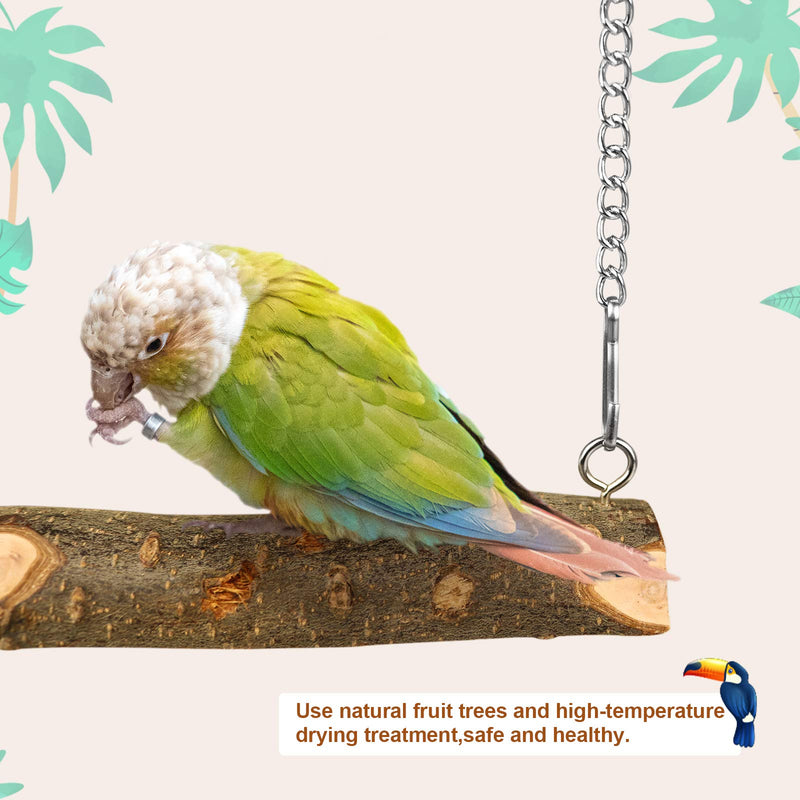 Roundler Pet Bird Swing, Parrot Cage Toys, Natural Wooden Swing Toys for Parakeet Cockatoo Cockatiel Conure Lovebirds Canaries Little Macaw African Parrot … style-2 - PawsPlanet Australia