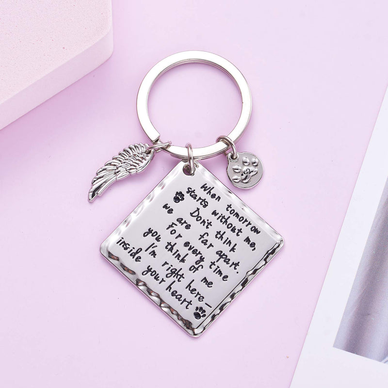 Melix Home Cat Dog Memorial Gifts Keychain Necklace Loss of Dog Gifts Pet Sympathy Gifts for Dogs Jewelry - PawsPlanet Australia