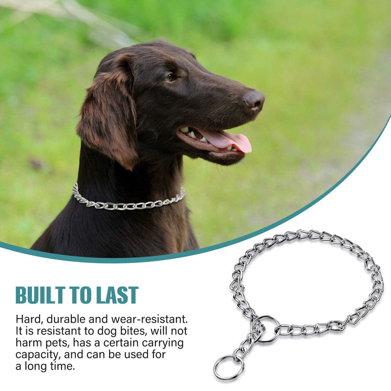 Metal Dog Collar Dog Chain Collars Steel Dog Choke Chain Collar Slip Collar Pet Training Walking Choker 3 mm x 55 cm 55 cm (Pack of 1) - PawsPlanet Australia