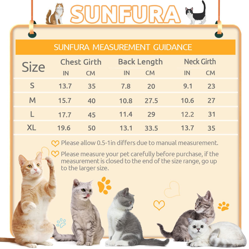 SUNFURA Surgical Recovery Suit for Cats, Cat Recovery Suit Professional Onesie for Abdominal Wounds Surgery Protector, Alternative to Cone of Shame After Spay/Neutering for Female Male Pets S Lemon - PawsPlanet Australia