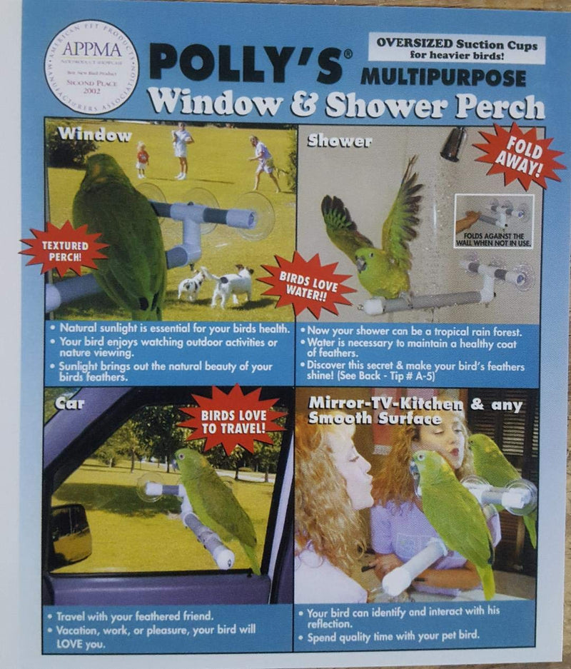 Polly's Sandy Window and Shower Bird Perch, Small - PawsPlanet Australia