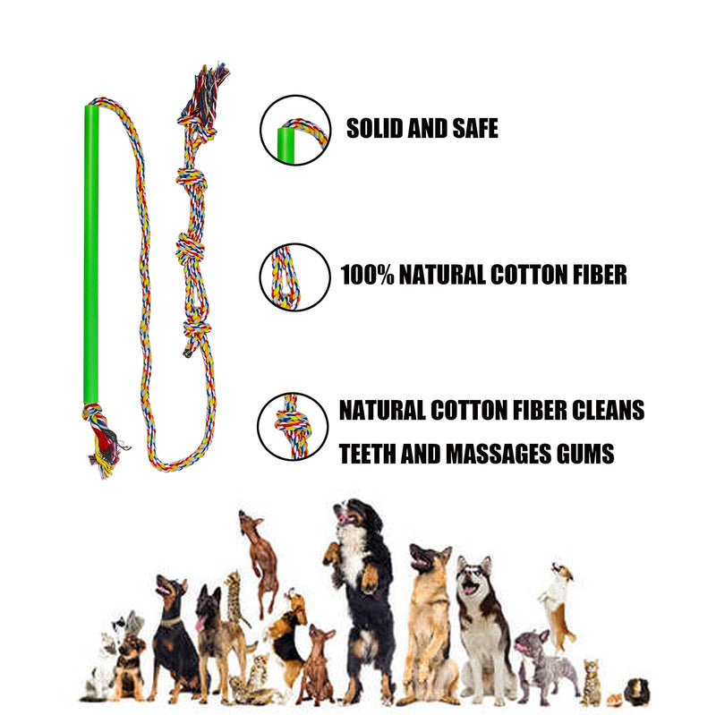 Flirt Pole Dogs,Interactive Dog Toys Dog Toy Stick,Dog Chew Toy Rope for Chewing &Training Small Medium Large Dogs Pulling, Chasing, Chewing, Training, Exercising,ROPE-67in - PawsPlanet Australia