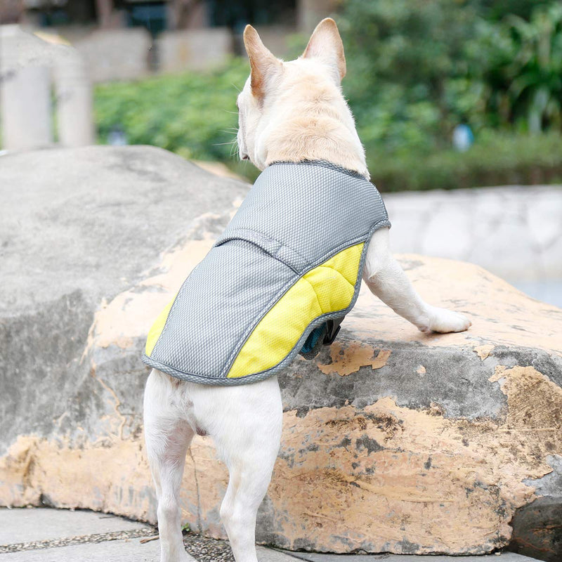 [Australia] - Rantow Dog Cooling Vest Harness Outdoor Puppy Cooler Jacket Reflective Safety Sun-Proof Pet Hunting Coat, Best for Small Medium Large Dogs L(Chest 22.8"-28.4") 