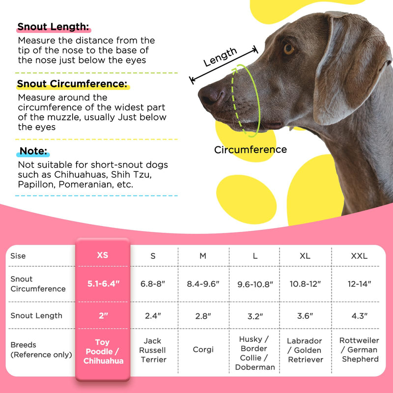 BONTHEE muzzle for dogs, dog muzzle, soft dog muzzle for small, medium dogs with breathable mesh, adjustable loop prevents biting, chewing and barking for poisoned bait - PawsPlanet Australia