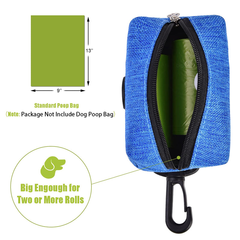 Dog Poop Bag Dispenser for Leash Attachment - Waste Bag Holder for Leash - Fits Any Dog Leash - Portable Set with Hand Free Holer, Light Blue 1Pack Bag&Holder 1Pack Blue - PawsPlanet Australia