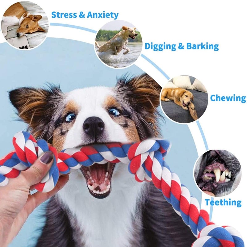 XL Dog Rope Toys for Strong Large Dogs,Durable Dog Chew Toys for Aggressive Chewers/Extra Thick Rope,Interactive Heavy Duty Dog Toys for Medium Large Dogs,Tug of War Rope Toy for Large Breeds - PawsPlanet Australia