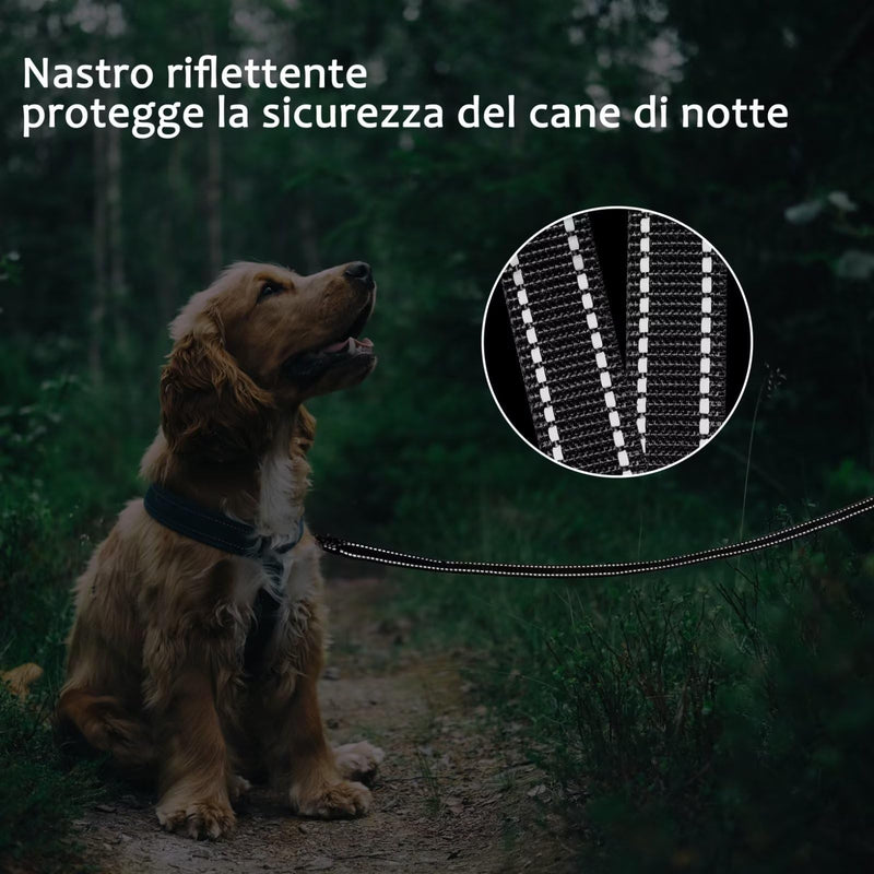COMSLE drag leash for dogs, 3 m / 5 m / 10 m / 15 m / 20 m, robust long dog leash, reflective training leash with padded handle and hand strap, training leash for small to large dogs - PawsPlanet Australia