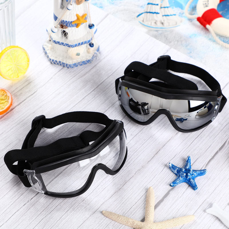 2 Pieces Dog Goggles Dog Sunglasses Snowproof Windproof Dog Glasses Pet Goggles for Travel Skiing Anti-Fog Dog Snow Goggles Dog Eye Protection Goggles with Adjustable Strap for Medium Large Dog - PawsPlanet Australia