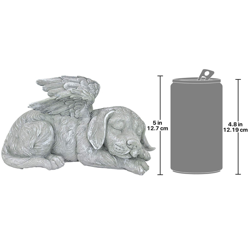 Design Toscano QL6079 Dog Angel Pet Memorial Grave Marker Tribute Statue, 25.5 cm, Polyresin, Stone Finish - PawsPlanet Australia