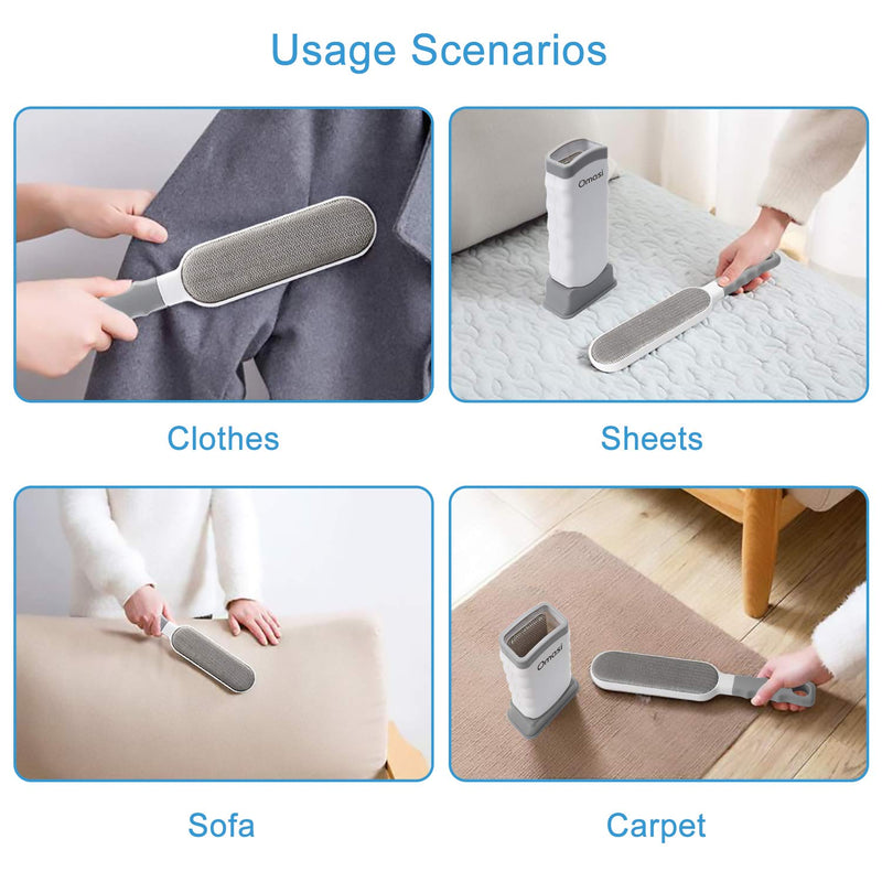 BIGO Lint Brush, Self-Cleaning Clothes Brush, Removes Dust, Lint and Hair, for Home and Travel, Plastic, Grey - PawsPlanet Australia